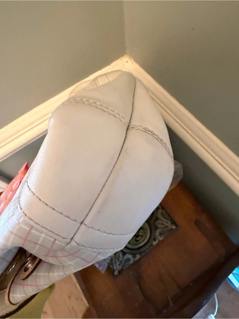 Coach Hampton Soho White/Pink Plaid